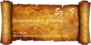 Szentpéteri Ildikó névjegykártya